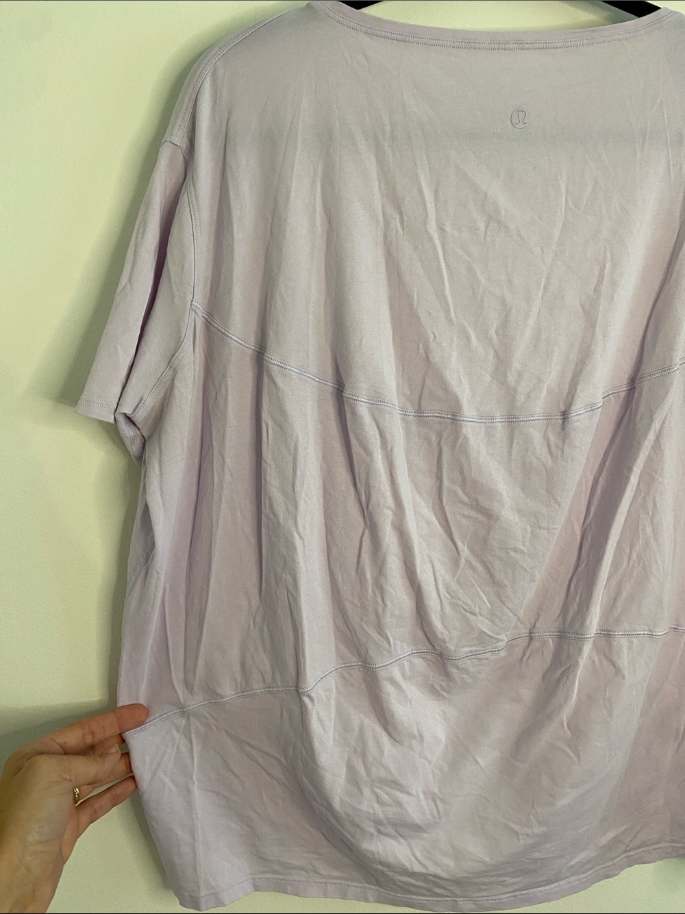 Lululemon Back In Action Short Sleeve Lavender Dew Relaxed Fit Oversized Medium - Picture 6 of 9
